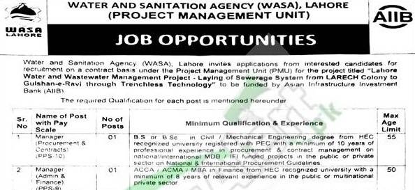 Latest WASA Jobs 2024